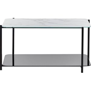 GLOSTER - Salontafel - Zwart - Veiligheidsglas