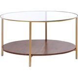 LIBBY - Salontafel - Goud - Veiligheidsglas