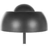Staande lamp zwart 148 cm metaal ronde basis ronde lampenkap industrieel ontwerp