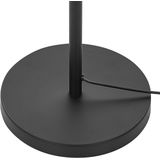 Staande lamp zwart 148 cm metaal ronde basis ronde lampenkap industrieel ontwerp