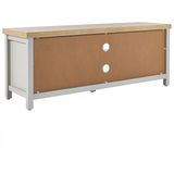 TV-meubel Grijs en Licht Hout Spaanplaat 130 cm Woonkamer Planken Deuren Snoerbeheer Scandinavisch Moderne Stijl