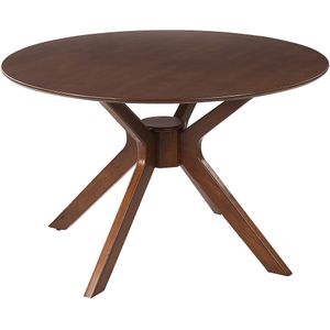 TYMIS - Eettafel - Donkere houtkleur - 120 x 120 cm - MDF