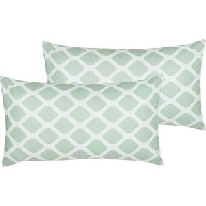 Beliani-KALAMOS -Tuinkussen set van 2-Groen-40 x 70 cm-Polyester