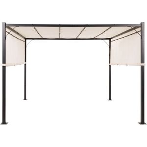 Beliani PARGA - Tuinpaviljoen - Beige - Staal