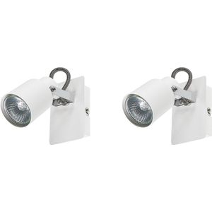 BONTE - Wandlamp set van 2 - Wit - IJzer