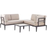 Beliani RIMA III - Loungeset voor 6 - Grijs - Aluminium