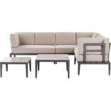 Beliani RIMA III - Loungeset voor 6 - Grijs - Aluminium