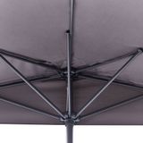 Beliani GALATI - Halfronde parasol - Grijs - 270 cm - Polyester