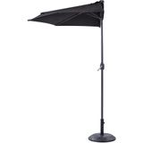 Beliani GALATI - Halfronde parasol - Zwart - 270 cm - Polyester