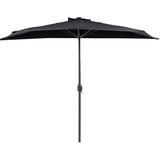 Beliani GALATI - Halfronde parasol - Zwart - 270 cm - Polyester