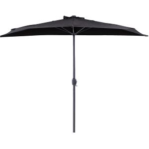 Beliani GALATI - Halfronde parasol - Zwart - Kunststof