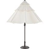 Market Garden parasol lichtbeige stof stalen paal ⌀ 285 cm moderne achthoekige buitenparaplu slingermechanisme UV-bestendig