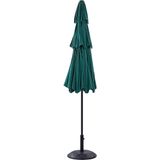 Market Garden Parasol Smaragdgroene Stof Stalen Paal ⌀ 285 cm Moderne Achthoekige Outdoor Paraplu Draaimechanisme UV-bestendig