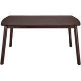 ELBA - Eettafel - Donkere houtkleur - 90 x 150 cm - MDF
