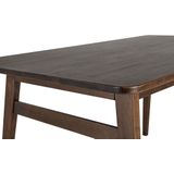 VENTERA - Eettafel - Donkere houtkleur - 140 x 85 cm - Rubberhout