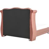 AYETTE - Tweepersoonsbed - Roze - 180 x 200 cm - Fluweel
