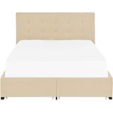 ROCHELLE - Bed opbergruimte - Beige - 140 x 200 cm - Polyester