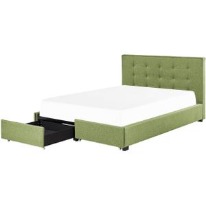 ROCHELLE - Bed opbergruimte - Groen - 180 x 200 cm - Polyester