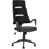 Bureaustoel Zwarte stof Draaibaar bureau Computer Verstelbare stoel Liggende rugleuning