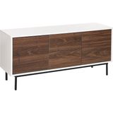 Beliani OKLAND - Sideboard - Donkere houtkleur - Spaanplaat