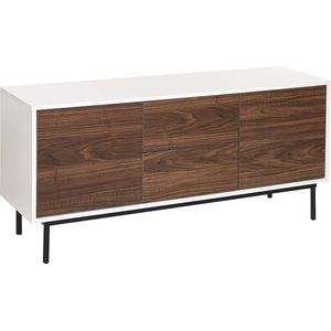 Beliani OKLAND - Sideboard - Donkere houtkleur - Spaanplaat