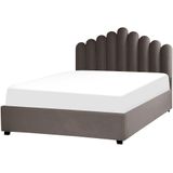 VINCENNES - Bed met opbergruimte - Beige - 140 x 200 cm - Fluweel