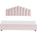 VINCENNES - Bed met opbergruimte - Roze - 180 x 200 cm - Fluweel