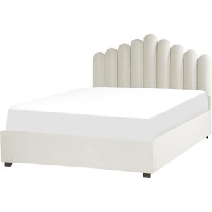 VINCENNES - Bed met opbergruimte - Wit - 140 x 200 cm - Fluweel