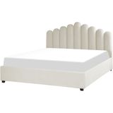 VINCENNES - Bed met opbergruimte - Wit - 180 x 200 cm - Fluweel