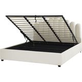 VINCENNES - Bed met opbergruimte - Wit - 180 x 200 cm - Fluweel