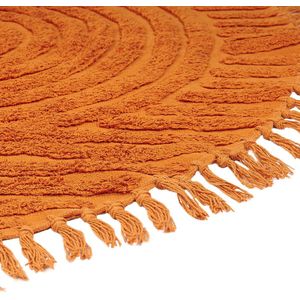 HALFETI - Vloerkleed - Oranje - 140 x 140 cm - Katoen