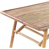 Bamboe tuintafel bistro tafel lichthout 120 x 70 cm inklapbaar buiten rechthoekig