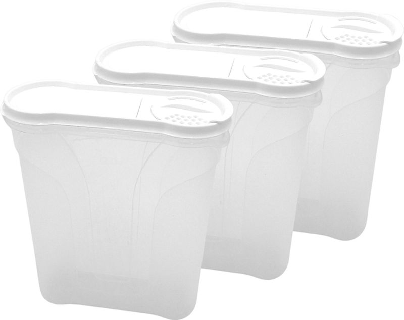 Rival Schüttdosen-Set 4 Liter weiß Aufbewahrungsdosen Vorratsdose Streudosen