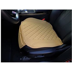 Stoelkussen kunstleer karamel beige met beige naden geschikt voor Opel Corsa D stoelhoezen auto zitkussen OT405