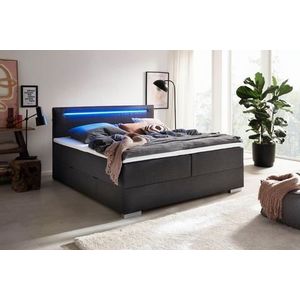 meise.möbel Boxspringbett Las Vegas 2, inkl. LED Beleuchtung im Kopfteil, mit Bettkasten und Topper