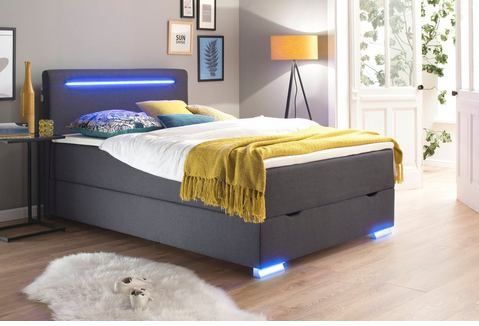 Boxspringbett  ¦ grau ¦ Maße (cm): B: 123 H: 110 Betten > Boxspringbetten - Möbel Kraft