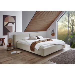 Tweepersoonsbed Kubrik 180 x 200 cm ribfluweel - Beige