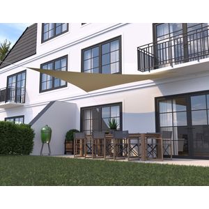 hanSe® Schaduwdoek Driehoek Gelijkbenig Waterafstotend 4x5x5 m Zand