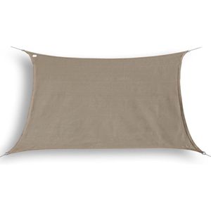 hanSe® Schaduwdoek Rechthoek Waterdoorlatend 2,5x4 m Zonnedoek Taupe