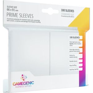 Prime Sleeves 66x91mm Wit (100 stuks)
