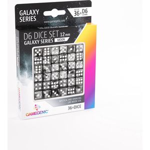 D6 Dice Set - Galaxy Series Moon (36 stuks)