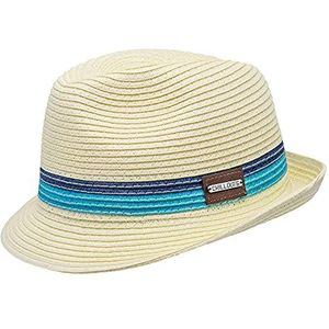 CHILLOUTS Fort Myers Panama-hoed voor heren, 33 crème/blauw, S/M