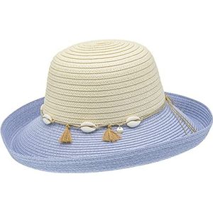 CHILLOUTS Dames Marigot Hat Zonnehoed, Natural/Blauw, S-M
