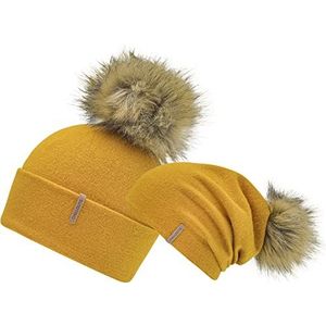 Chillouts Hailey Unisex wintermuts, curry, Eén maat, Curry