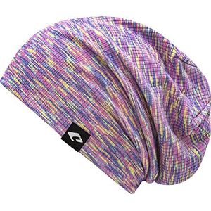 CHILLOUTS Kanpur Uniseks Longbeanie hoed, Paars/Roze
