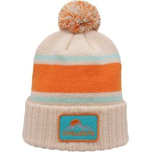 CHILLOUTS Nox Bonnet pour homme, Crème/orange, taille unique