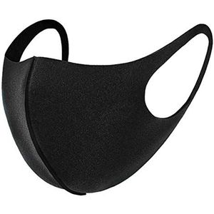 Björn Swensen Mondmasker voor vrije tijd, sport, training, mondbescherming tegen stof en pollen, gezichtsmasker, modieus masker, gezichtsbescherming, gezichtsmasker, sportmasker, wasbaar, zwart, 5 stuks