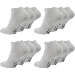 Paolo Renzo® Unisex Sneaker Baumwolle 12 Paar - Größe 39/42 - Grau