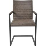SalesFever Vrijdragende stoel met breedtestiksels op rug- en zitgedeelte, stoel met armleuningen (set, 2 stuks)