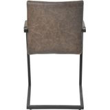 SalesFever Vrijdragende stoel met breedtestiksels op rug- en zitgedeelte, stoel met armleuningen (set, 2 stuks)